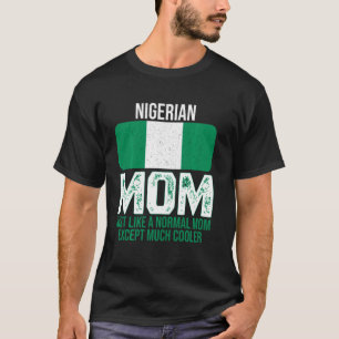 Camiseta Vintage Nigerian Mãe Nigéria Bandeira Para O Dia D