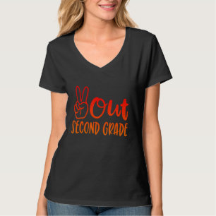 Camiseta Vintage No Último Dia Da Paz Escolar No segundo 2º