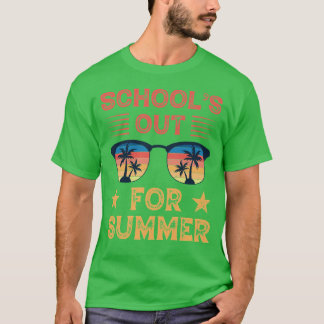 Camiseta Vintage No Último Dia De Escolas Fora No Verão
