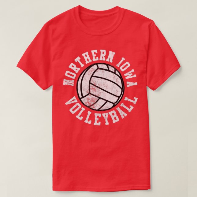 Camiseta Vintage Norte Iowa Voleibol (Frente do Design)