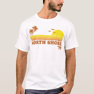 Camiseta Vintage North Shore Hawaii Beach Retro Surfing 70s