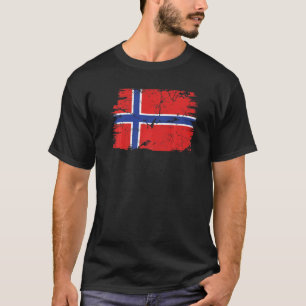 Camiseta Vintage Noruega Bandeira Norueguesa Orgulho Apoio