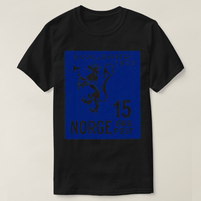 Camiseta Vintage Norway Postage Stamp Design (Frente do Design)