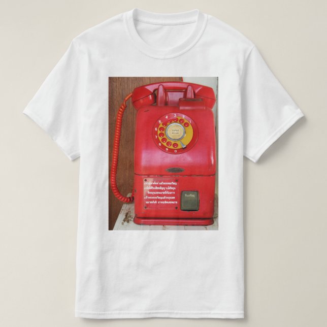 Camiseta Vintage Nostalgic Old Classic Retro Telephone (Frente do Design)