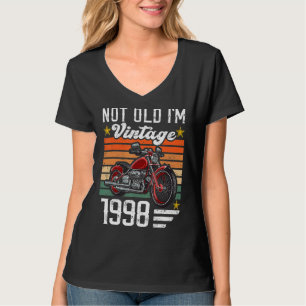 Camiseta Vintage Not Old I'm 1998 Classic Motorcycle Birth