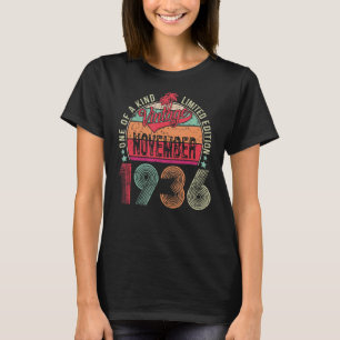 Camiseta Vintage novembro de 1936 86 Anos 86 Anos Aniversár