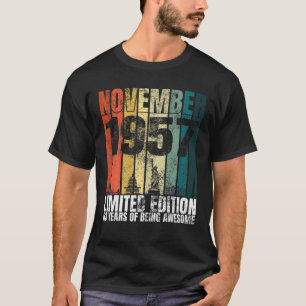 Camiseta Vintage Novembro De 1957 Bday Oferece 63 Anos De I