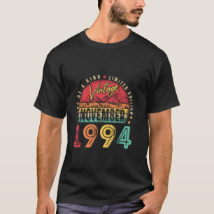 Camiseta Vintage Novembro De 1994 30 30 Bday Homens Engraça