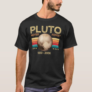 Camiseta Vintage Nunca Esqueça Plutão Astronomia Espacial N