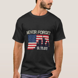 Camiseta Vintage Nunca Esquece O Patriótico 911 Para A Amér