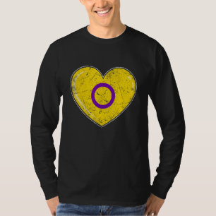 Camiseta Vintage O Coração Do Orgulho Intersexual