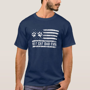 Camiseta Vintage O Melhor Pai De Gato De Alguma Vez Nos Eua