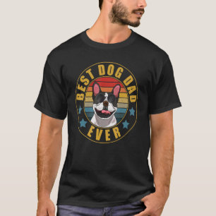 Camiseta Vintage O Melhor Pai Francês De Cachorro Nunca Pup