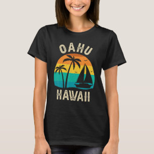 Camiseta Vintage Oahu Hawaii Sunset Aloha Matando Família