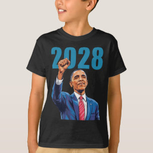 Camiseta Vintage Obama 2028 Engraçado Eleição Política Patr