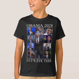 Camiseta Vintage Obama 2028 Engraçado Eleição Política Patr
