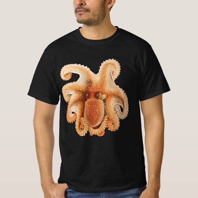 Camiseta Vintage Octopus Salutii, Animais Aquáticos Marinho (Frente)