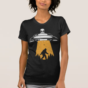 Camiseta Vintage OFO Alienígena Abdução Bigfoot