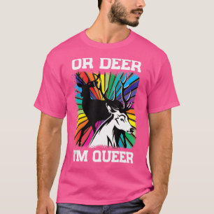 Camiseta Vintage Oh Deer Eu sou Queer Rainbow Lgbt Pride Ga