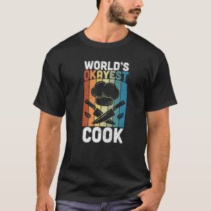 Camiseta Vintage Okayest Cook Comida Cozinhar culinária Che
