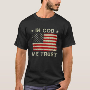 Camiseta Vintage Old American Flag Em Deus Confiamos No Chr