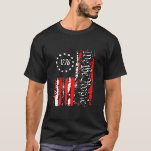 Camiseta Vintage Old American Flag Patriótico 1776 Nós So