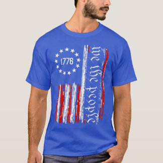 Camiseta Vintage Old American Flag Patriótico 1776 Nós Somo