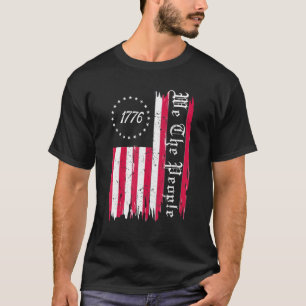 Camiseta Vintage Old American Flag Patriótico 1776 Nós Somo