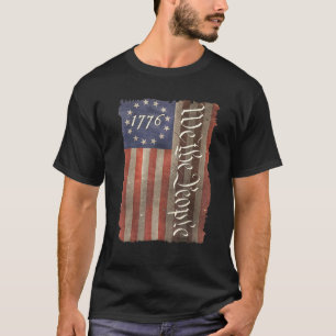 Camiseta Vintage Old American Flag Patriótico 1776 Nós Somo