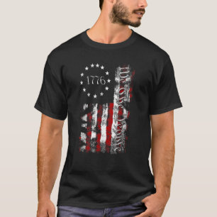 Camiseta Vintage Old American Flag Patriótico 1776 Nós Somo