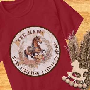 Camiseta Vintage Old West Rocking Horse Chá de fraldas
