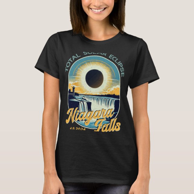 Camiseta Vintage Olhar Total Eclipse Solar Niagara Cai (Frente)