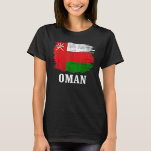 Camiseta Vintage Oman Flag Para Omani