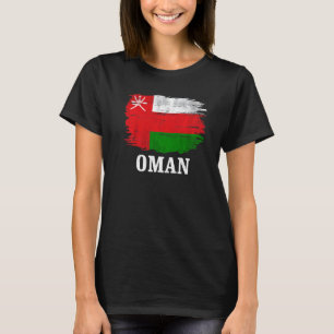 Camiseta Vintage Oman Flag Para Omani