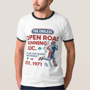 Camiseta Vintage Open Road Running Club Retro Runn