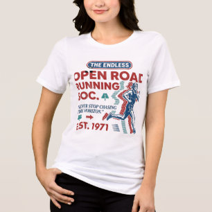 Camiseta Vintage Open Road Running Club Retro Runn