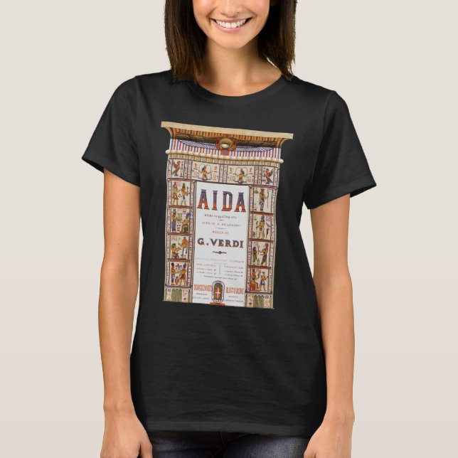 Camiseta Vintage Opera Music, Aida egípcia de Verdi (Frente)