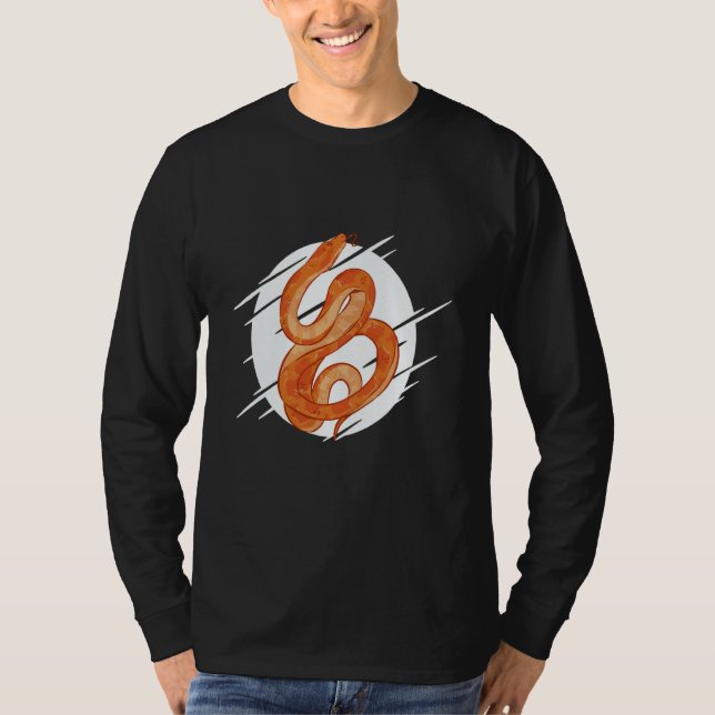 Camiseta Vintage Orange Reptile Snake (Frente)