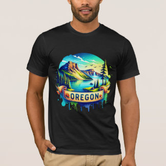Camiseta Vintage Oregon Map T-Shirts – Retro us state