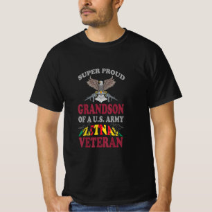 Camiseta Vintage Orgulhoso neto De Um Presente Vietnã Do E