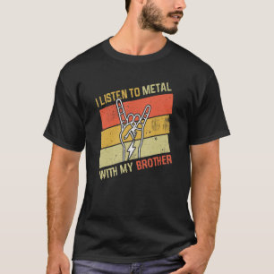 Camiseta Vintage Ouça Metal Com Brother Rock Music Lover