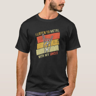 Camiseta Vintage Ouça Metal Com Tio Rock Music Me Ama