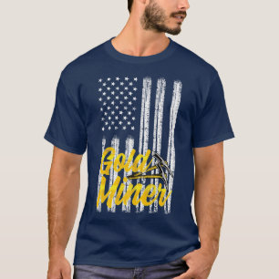 Camiseta Vintage Ouro EUA Flag American Dourado Minor