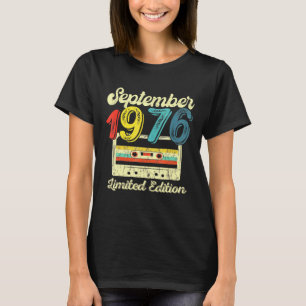 Camiseta Vintage outubro de 1976 Cassette Tape 45º aniversá