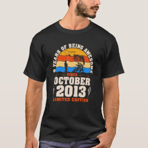 Camiseta Vintage outubro de 2013 9 anos Pesca 9.o Nasciment