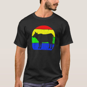Camiseta Vintage Ox Cow Retro Ox Cow SilhouFazenda Animal