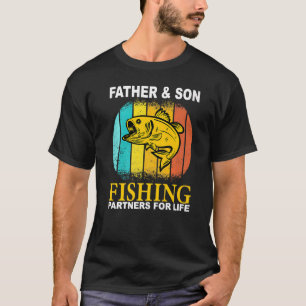 Camiseta Vintage Padre Son Parceiros De Pesca Para O Pai De
