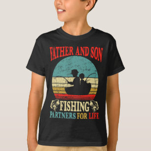 Camiseta Vintage Padre Son Parceiros De Pesca Para O Pai De