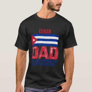 Camiseta Vintage Pai cubano Bandeira do Dia do Pai