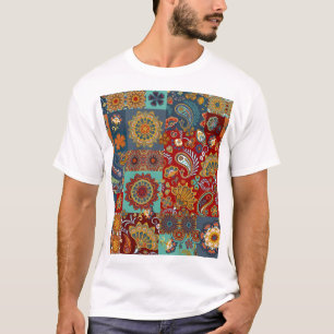 Camiseta Vintage Paisley Mandala - Coloração